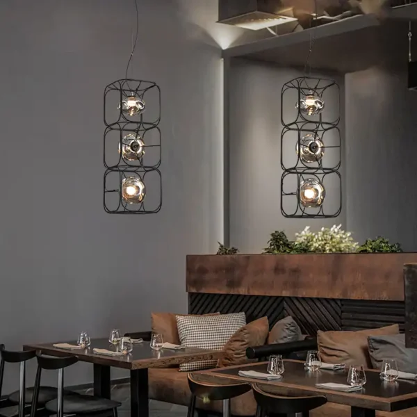 Glass Ball Multi Lights Dining Room Pendant Light - Image 5