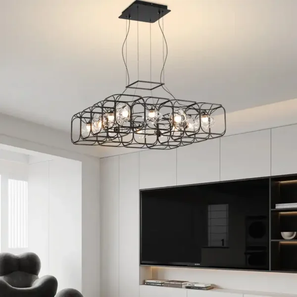 Glass Ball Multi Lights Dining Room Pendant Light - Image 3