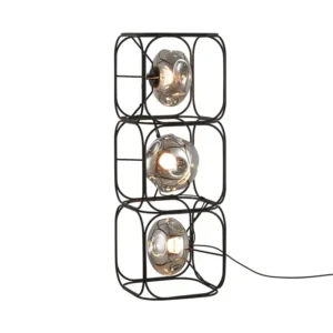 Black Modern Glass Ball Multi Lights Floor Lamp