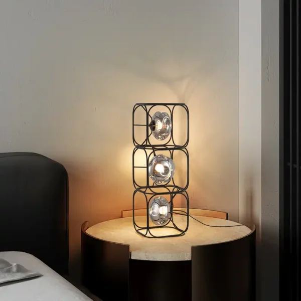 Black Modern Glass Ball Multi Lights Floor Lamp - Image 4