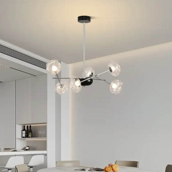 6 lights 7 lights 10 lights Nordic glass ball chandelier - Image 5