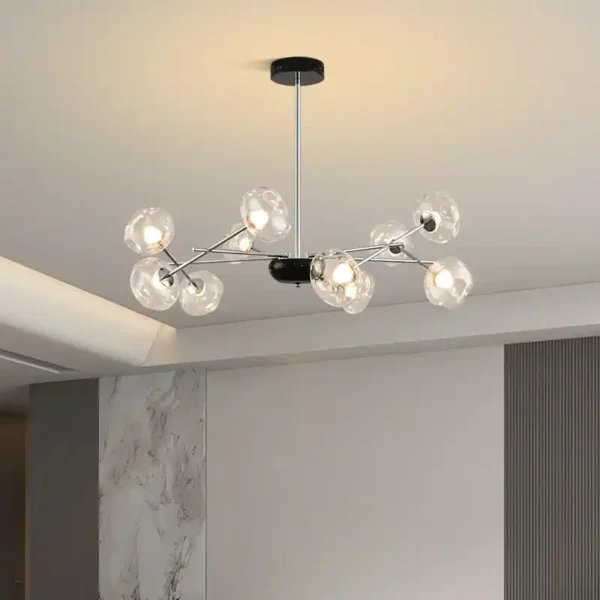 6 lights 7 lights 10 lights Nordic glass ball chandelier - Image 6