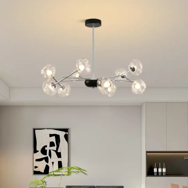 6 lights 7 lights 10 lights Nordic glass ball chandelier - Image 7
