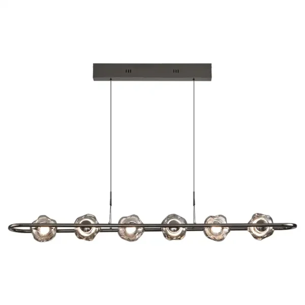 6 Lights Black Gold Glass Ball Home Decoration Pendant Light - Image 2
