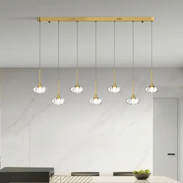 6 Lights simple design hanging glass lamp dining room Pendant Light - Image 2