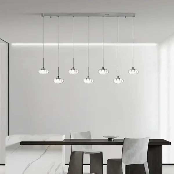 6 Lights simple design hanging glass lamp dining room Pendant Light - Image 4