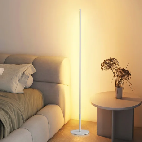 Black White Led Full Spectrum Aluminum Substrate simple Floor Lamp - Image 5