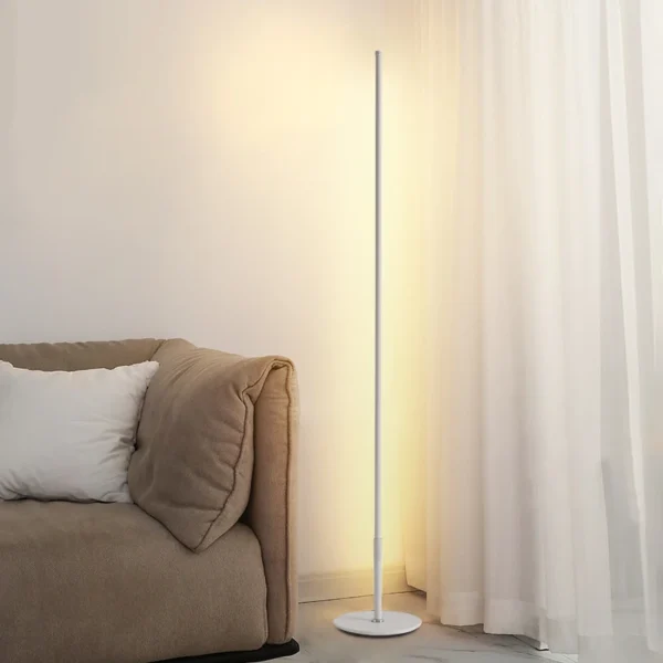 Black White Led Full Spectrum Aluminum Substrate simple Floor Lamp - Image 6