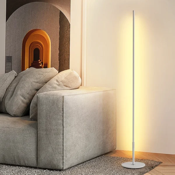 Black White Led Full Spectrum Aluminum Substrate simple Floor Lamp - Image 8