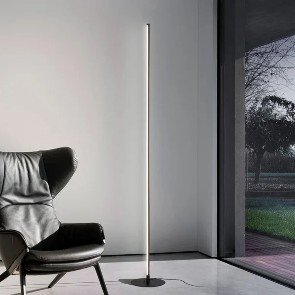 Black White Led Full Spectrum Aluminum Substrate simple Floor Lamp - Image 4
