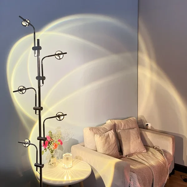 Chrome Color Iron 3w 5w Cob Led Floor Lamp F002-9046 - Image 2