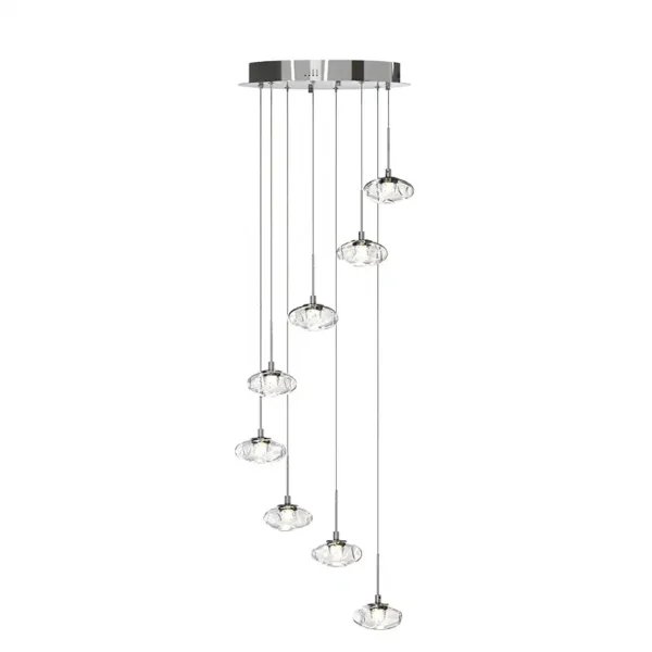 Hotel Staircase Decoration Lobby Large Long Spiral Sphere Glass Ball Chandelier - Image 7