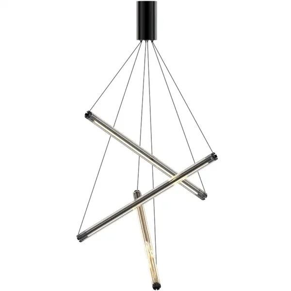Linear Design Luxury Hall Hotel Villa Staircase Pendant Light Led Chandelier - Image 2