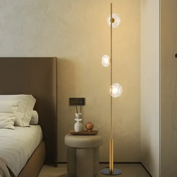 Modern Black Gold Simple Style Floor Lamp Reading Light - Image 4