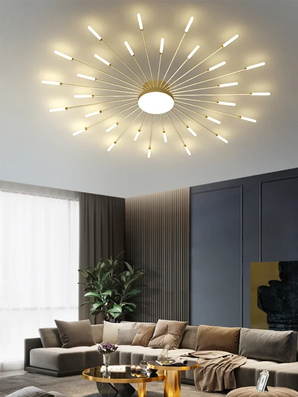 Modern Nordic Home Decor Fireworks Led Ceiling Chandelier Lamp - Image 2