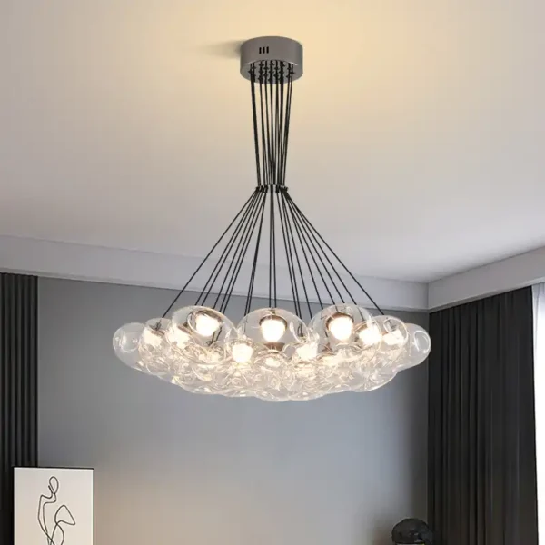 Nordic Clear Ball Bubble Hanging Lamp Chandelier - Image 6