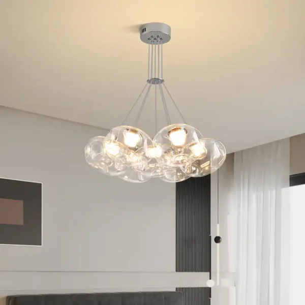 Nordic Clear Ball Bubble Hanging Lamp Chandelier - Image 5