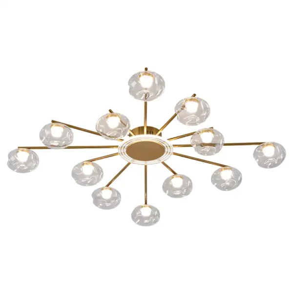 Nordic Simple Luxury Glass Ball Gold Ceiling Lamp - Image 2