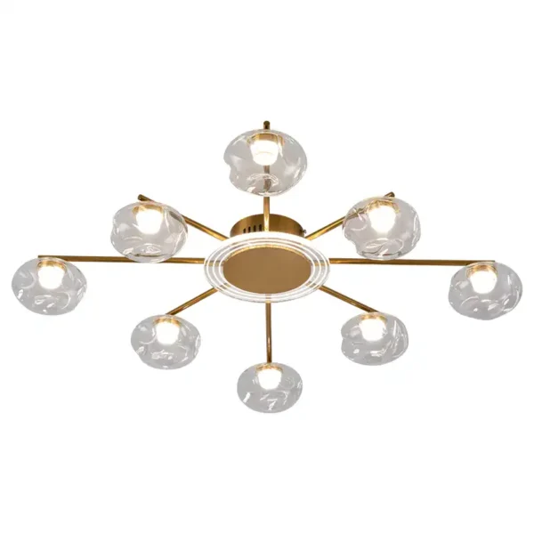 Nordic Simple Luxury Glass Ball Gold Ceiling Lamp - Image 6