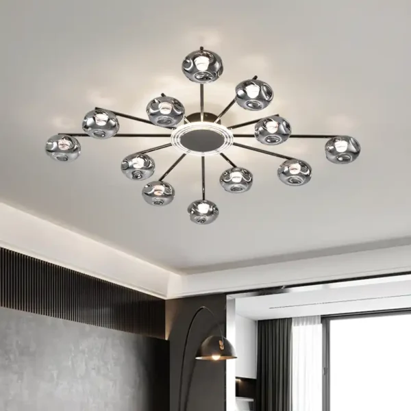 Nordic Simple Luxury Glass Ball Gold Ceiling Lamp - Image 5