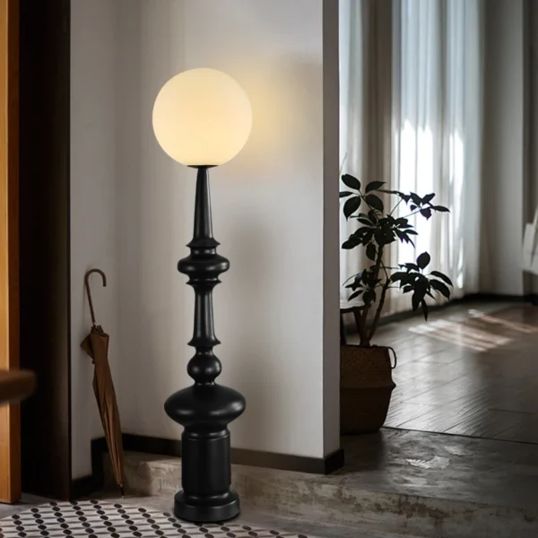 Retro Roman Column Medieval Style Chess Shape Living Room Art Floor Lamp - Image 2