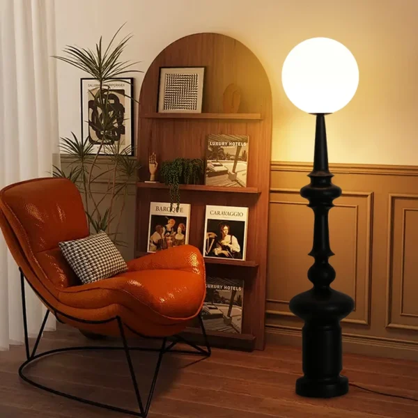 Retro Roman Column Medieval Style Chess Shape Living Room Art Floor Lamp - Image 5