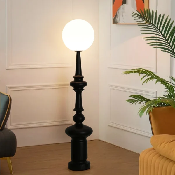 Retro Roman Column Medieval Style Chess Shape Living Room Art Floor Lamp - Image 7